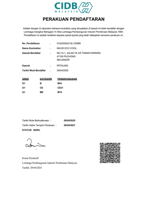 CIDB Certification